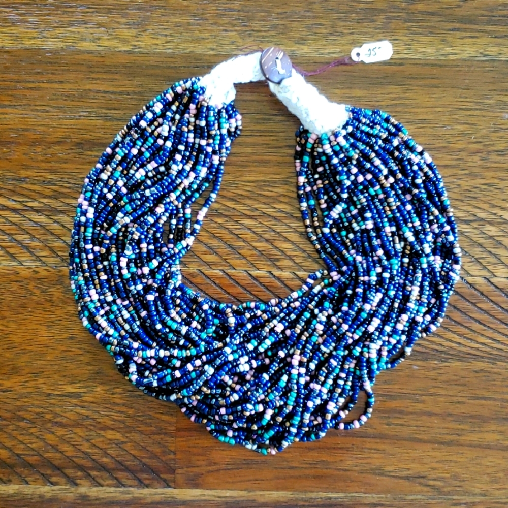 Chunky blue necklace